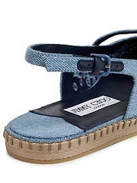 Amiee Denim Slingback Espadrille Flats
