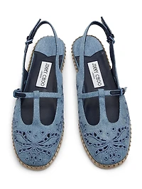 Amiee Denim Slingback Espadrille Flats