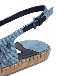 Amiee Denim Slingback Espadrille Flats