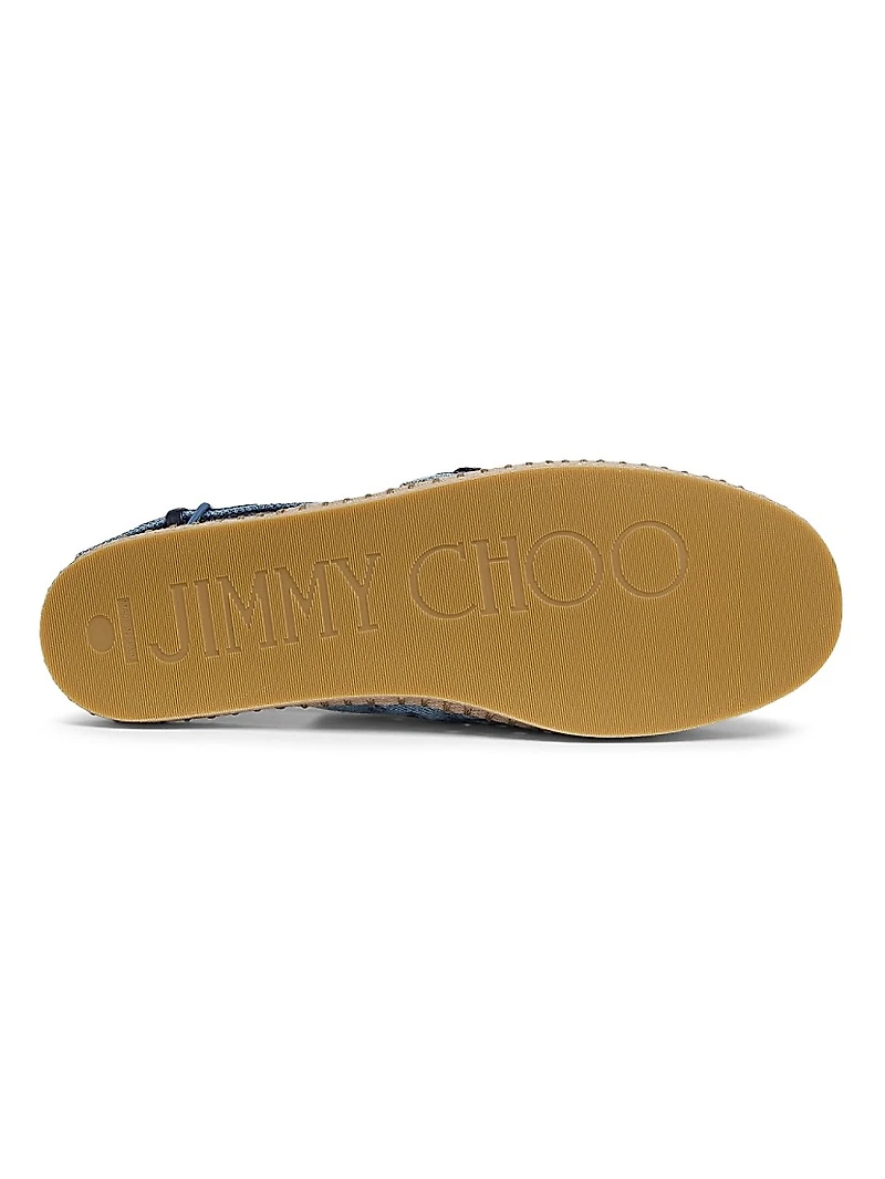 Amiee Denim Slingback Espadrille Flats