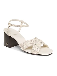 Valla 65MM Printed Leather Sandals