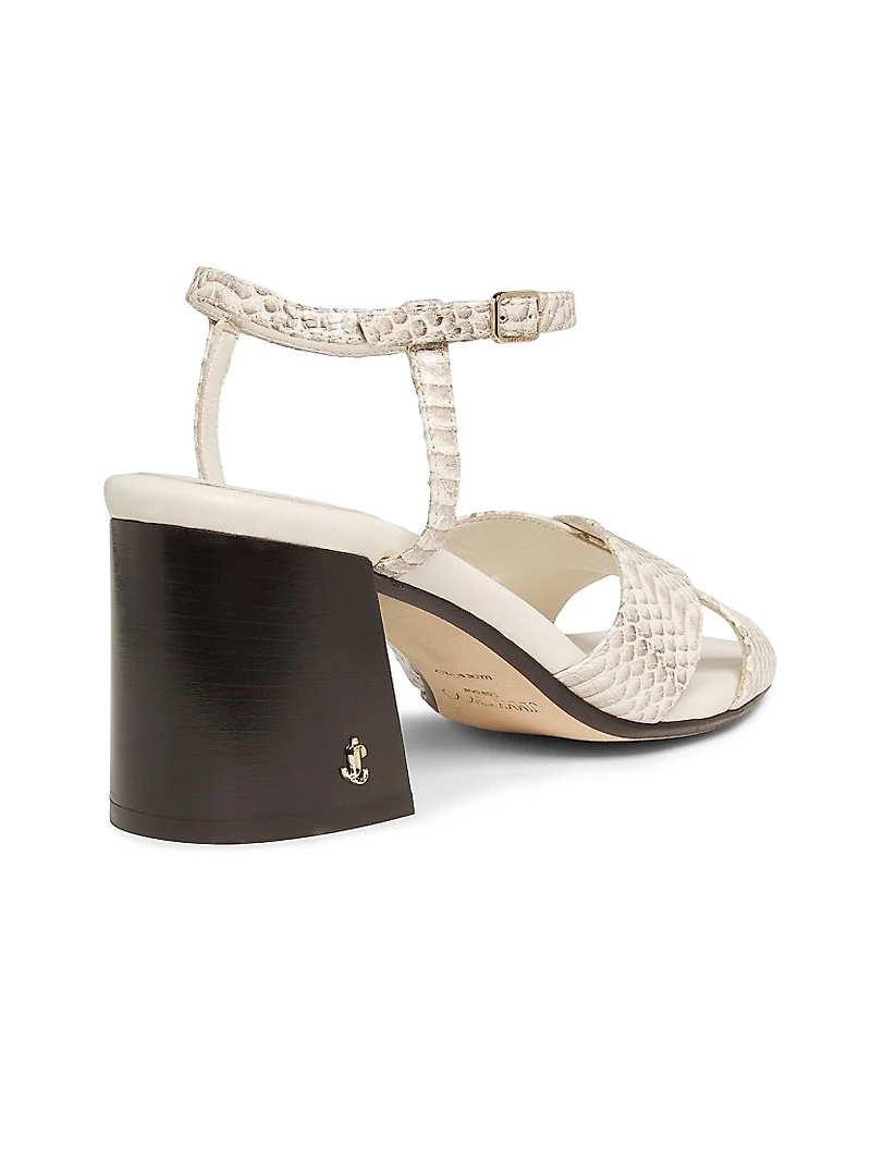 Valla 65MM Printed Leather Sandals