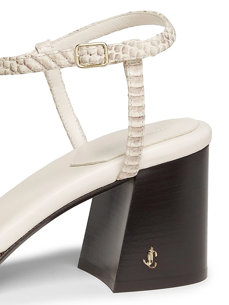 Valla 65MM Printed Leather Sandals
