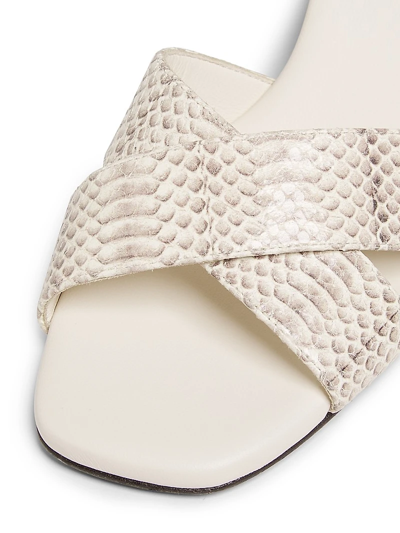 Valla 65MM Printed Leather Sandals