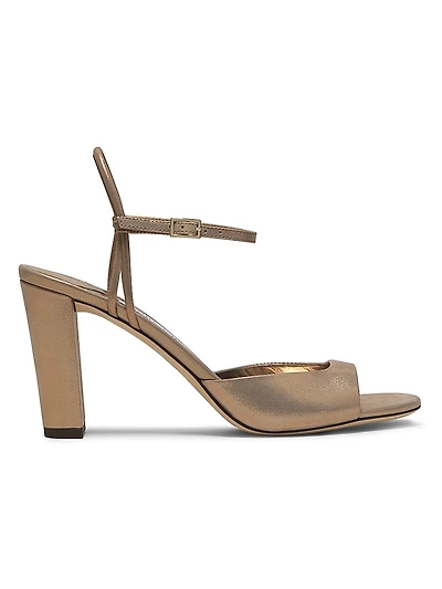 Alys 85MM Shimmer Suede Sandals