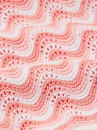 Baby Girl's Wavy Stripes Crochet Set