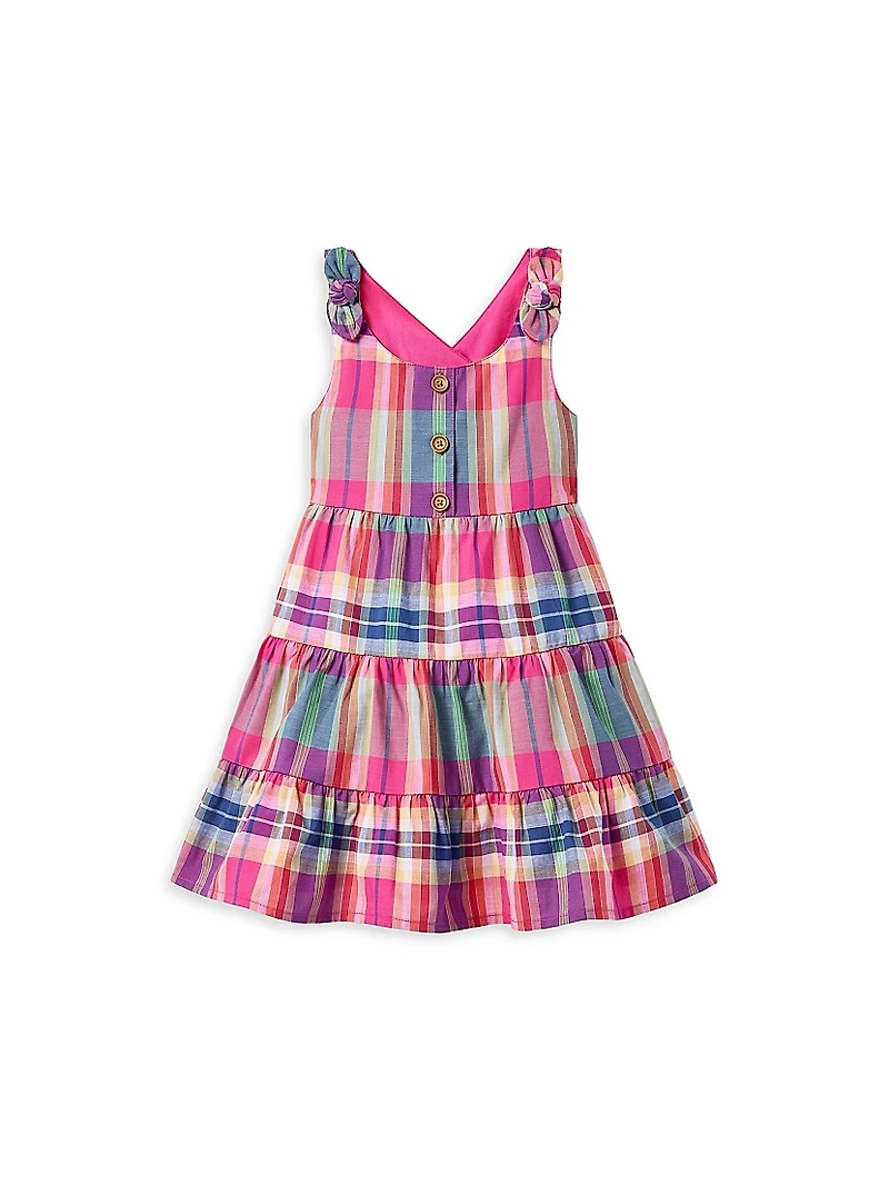 Little Girl's & Plaid Tiered Dress