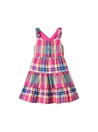 Little Girl's & Plaid Tiered Dress