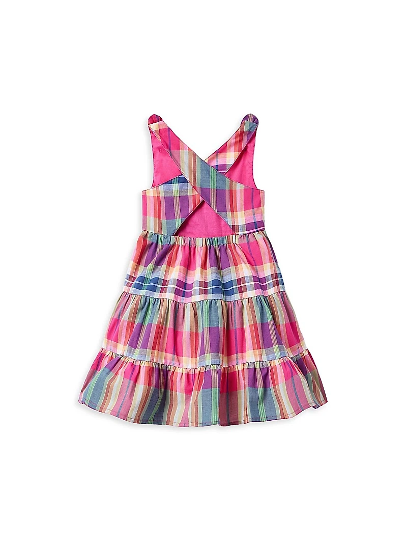 Little Girl's & Plaid Tiered Dress