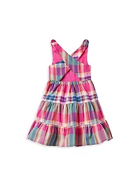 Little Girl's & Plaid Tiered Dress