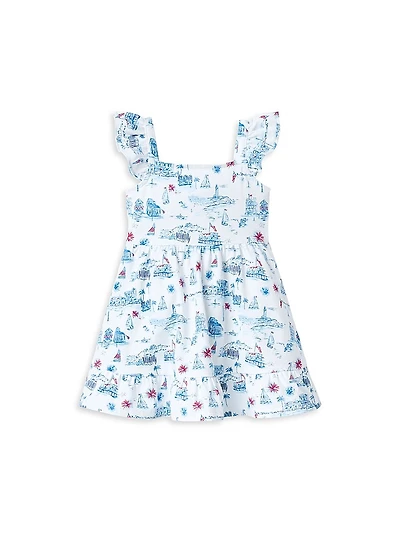 Little Girl's & The Americana Toile Dress