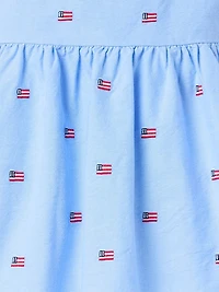 Little Girl's & Embroidered Flag Dress