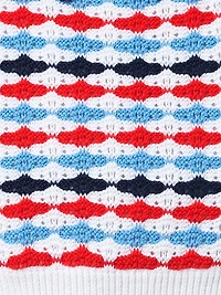 Little Girl's & Americana Crochet Top Canvas Shorts Set