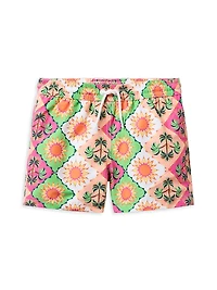 Little Boy's & Pacific T-Shirt Tile Swim Shorts Set