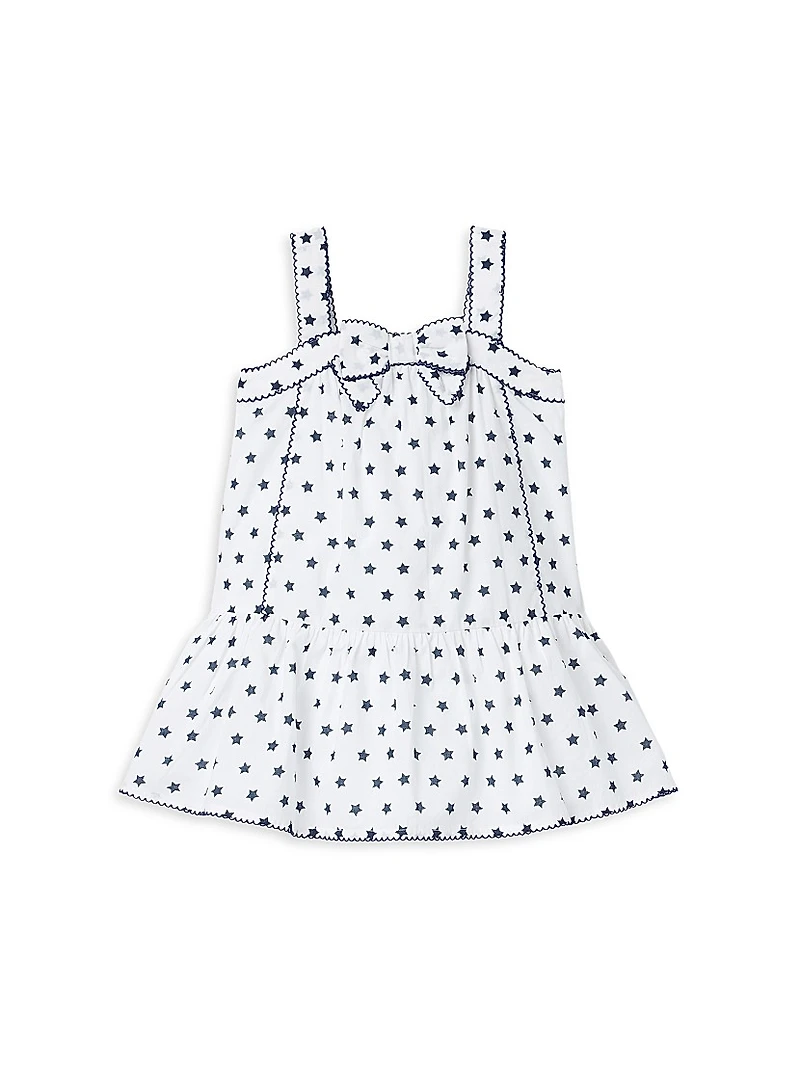 Little Girl's & Star Drop-Waist Dress