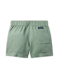 Little Boy's & Madras Shirt Shorts Set