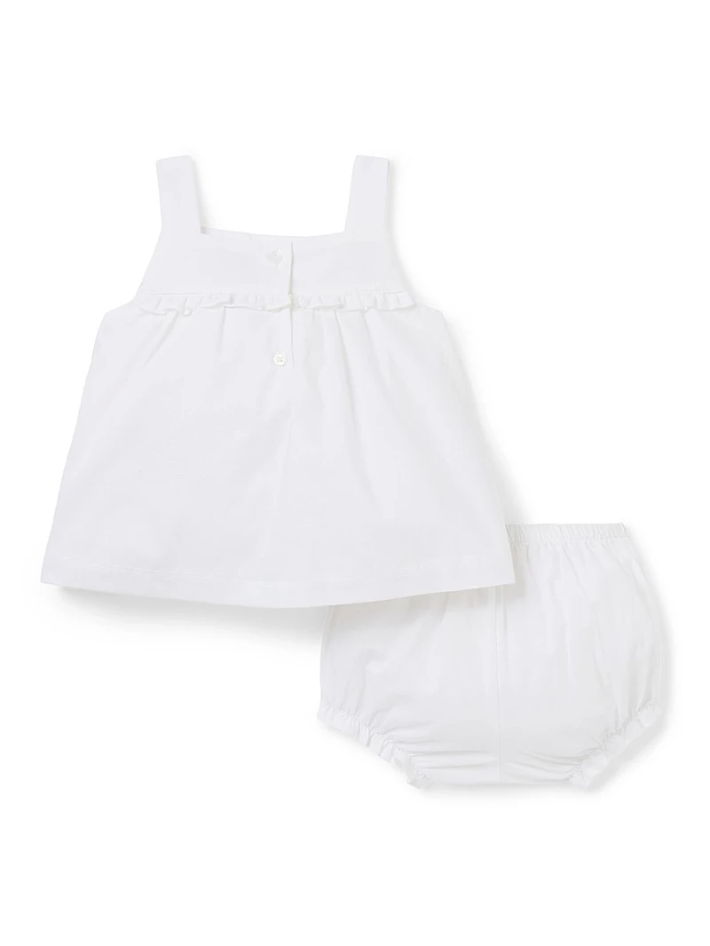Baby Girl's Embroidered Floral Matching Set