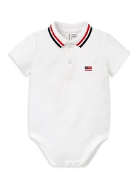 Baby Boy's Embroidered Flag Overall Set