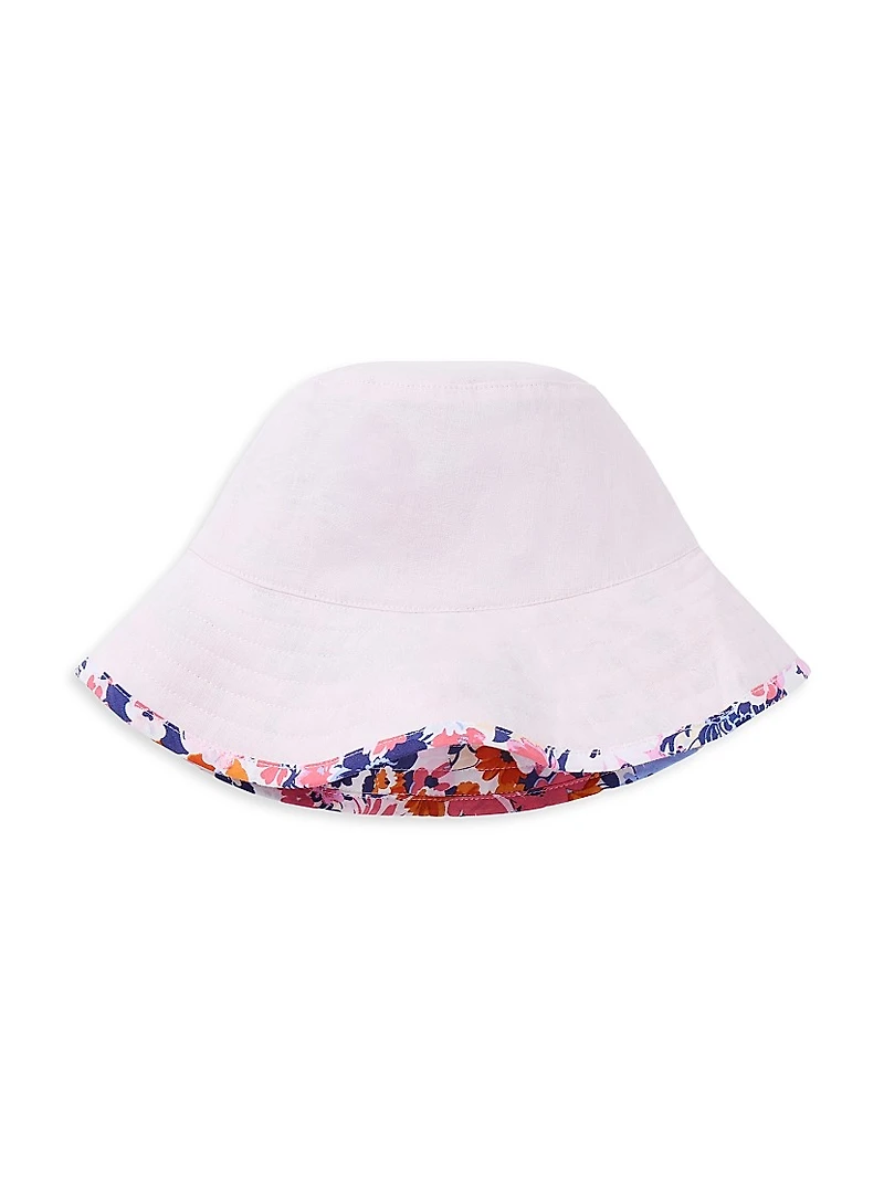 Little Girl's & Ruffle Rashguard, Swimsuit, Hat Set