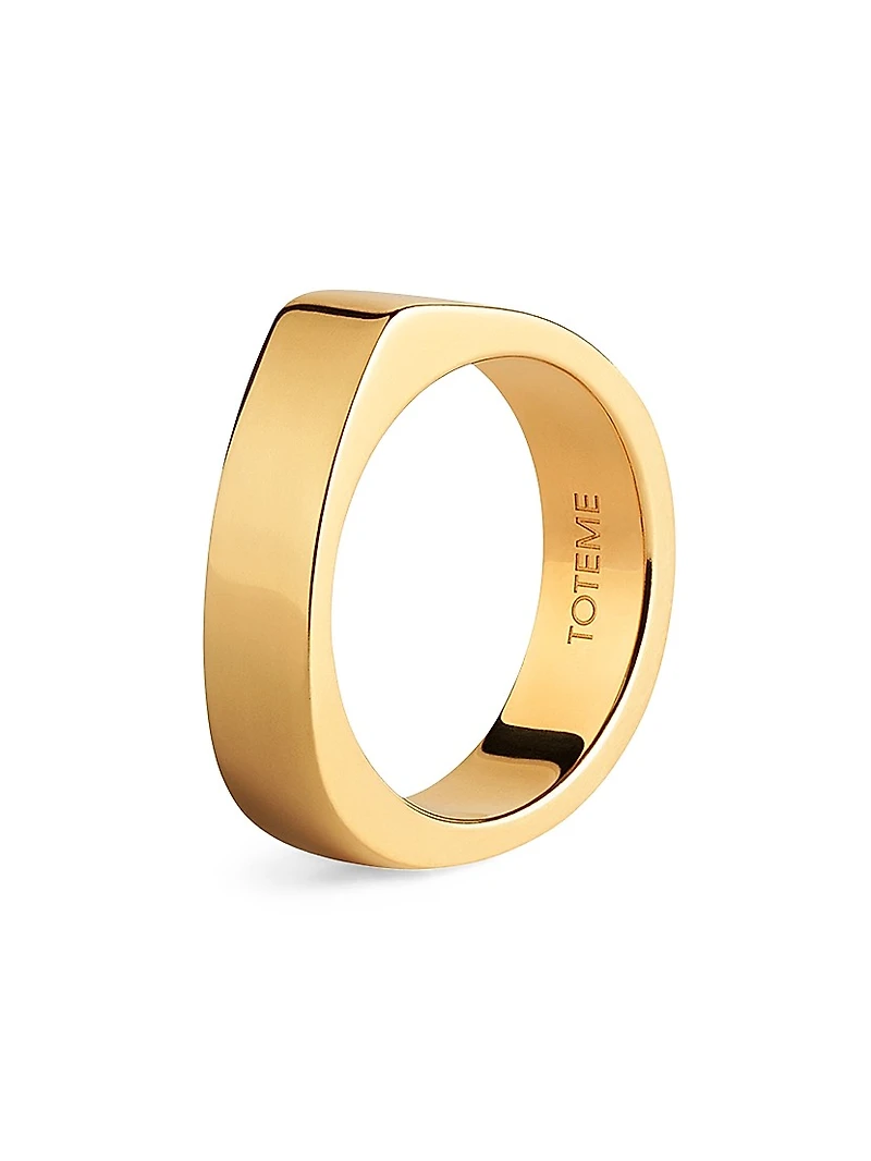 18kt Gold-Plated Signature Ring