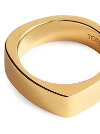 18kt Gold-Plated Signature Ring