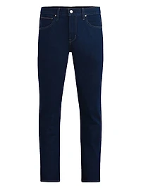 Blake Contrast Topstitched Slim-Straight Jeans