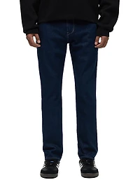 Blake Contrast Topstitched Slim-Straight Jeans
