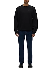 Blake Contrast Topstitched Slim-Straight Jeans