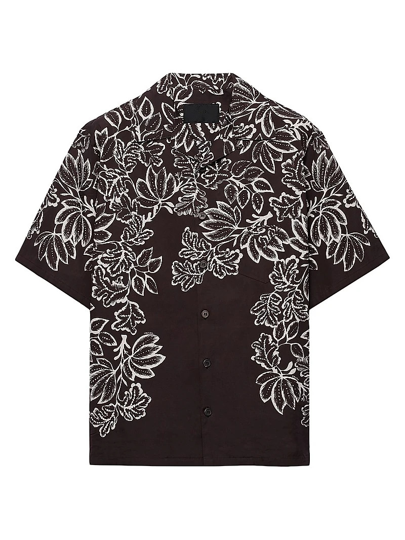 Printed Cotton Bowling Shirt