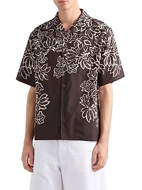 Printed Cotton Bowling Shirt