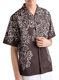 Printed Cotton Bowling Shirt