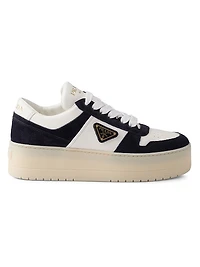 Downtown Bold Nappa Leather and Suede Sneakers