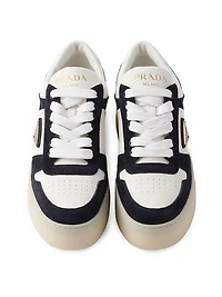 Downtown Bold Nappa Leather and Suede Sneakers