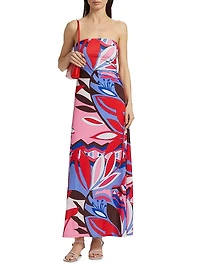 Bernarda Floral A-Line Strapless Maxi Dress