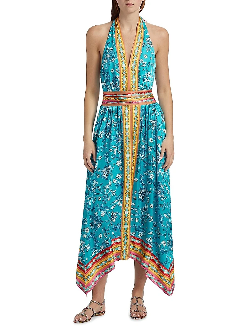 Georgina Floral Sleeveless Midi-Dress