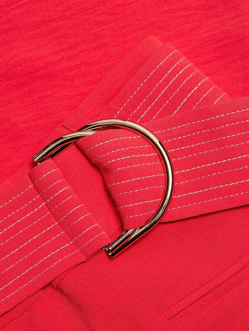 Belted High-Rise Pants