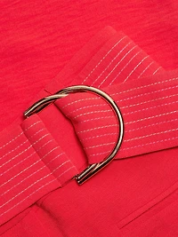 Belted High-Rise Pants