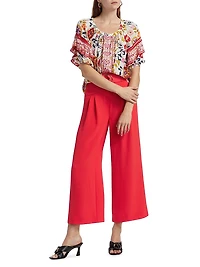 Belted High-Rise Pants