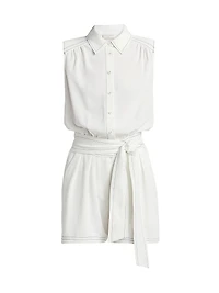 Paz Sleeveless Belted Romper