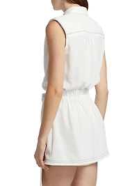 Paz Sleeveless Belted Romper