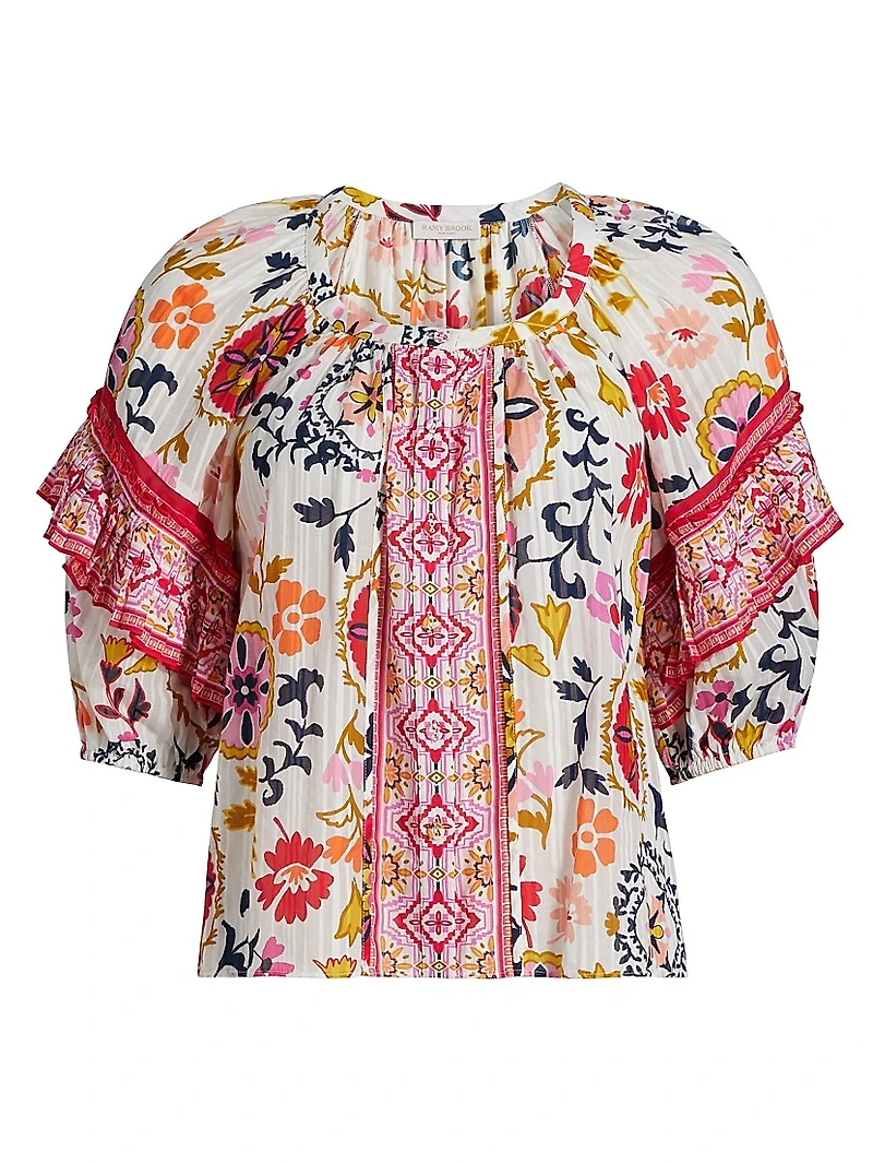 Maya Floral Peasant Blouse