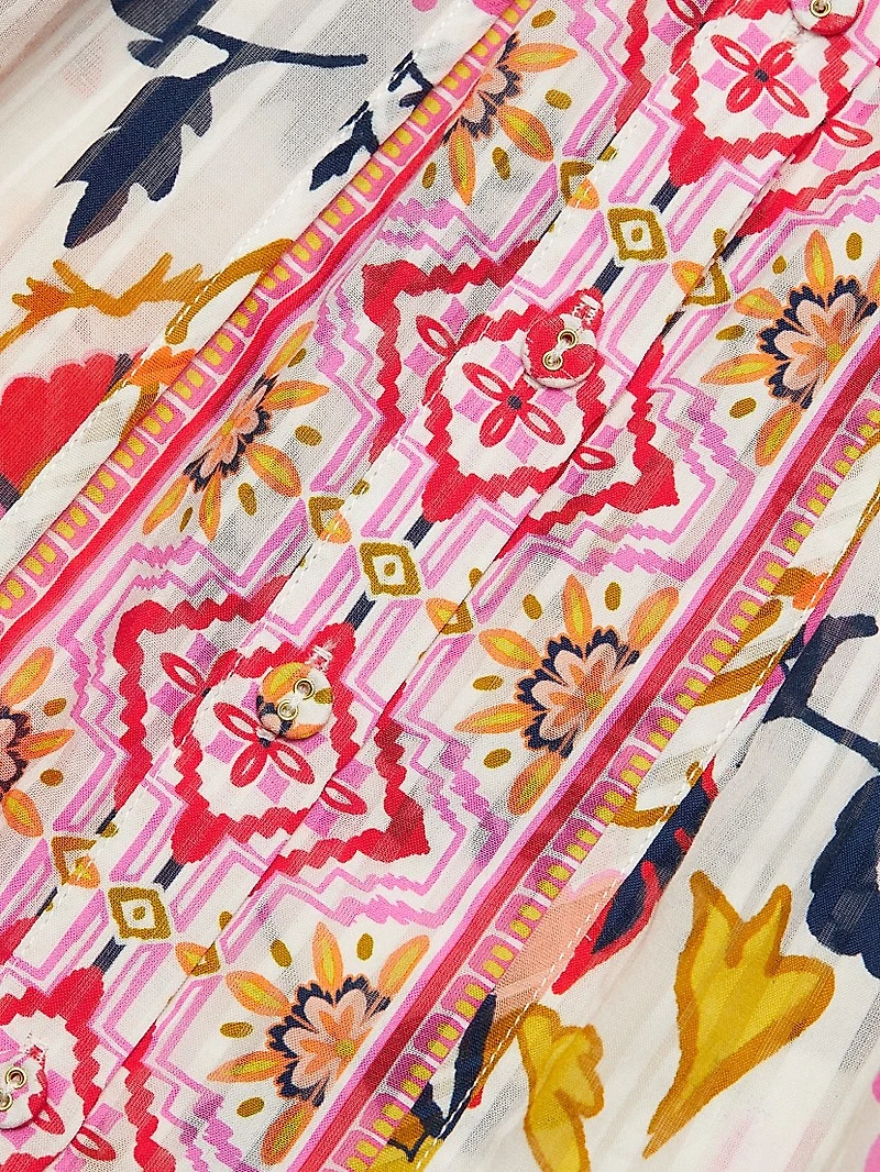 Maya Floral Peasant Blouse