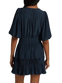 Florencia Tie-Waist V-Neck Minidress