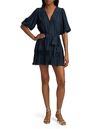 Florencia Tie-Waist V-Neck Minidress