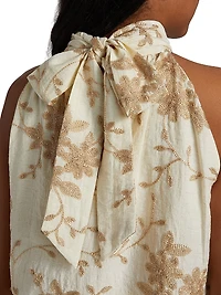 Cara Floral-Embroidered Tank
