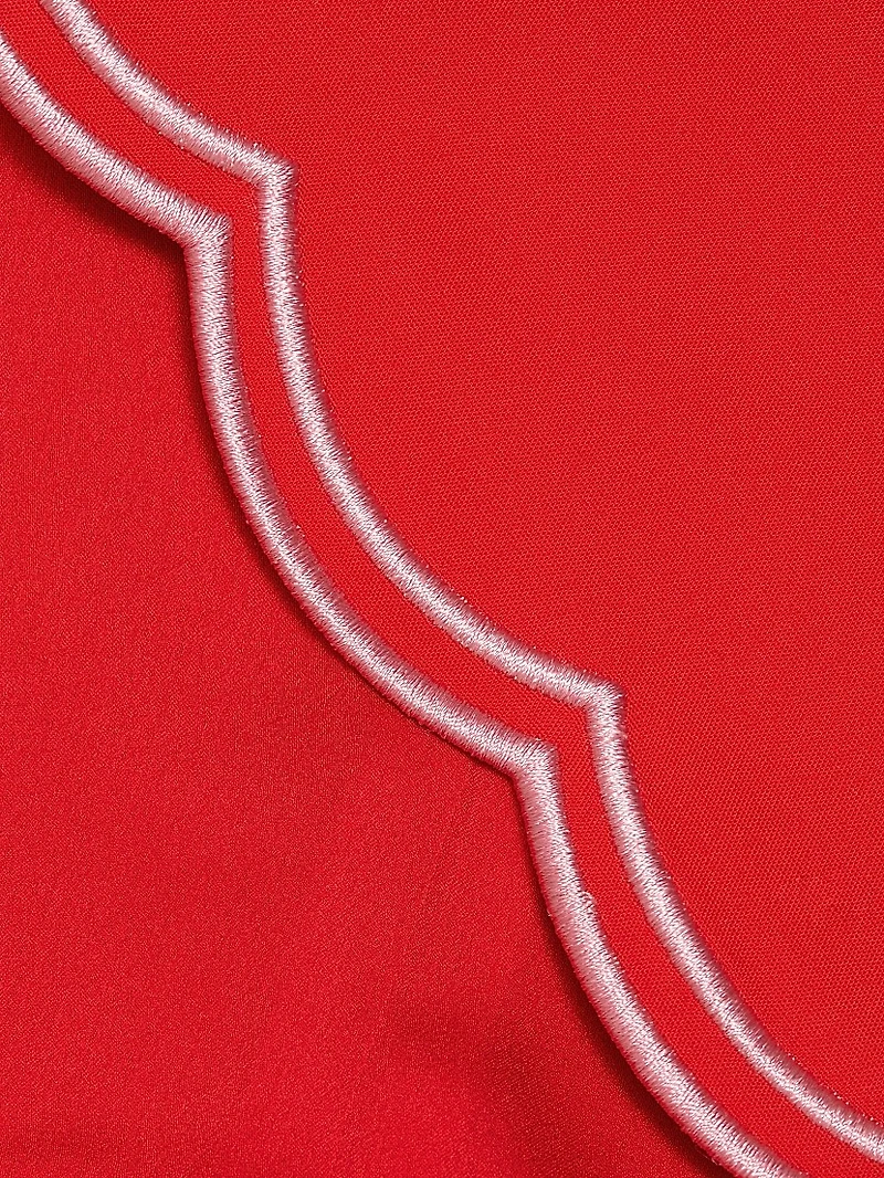 Tilda Cotton-Blend Scalloped Crop Top