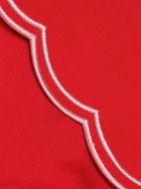 Tilda Cotton-Blend Scalloped Crop Top