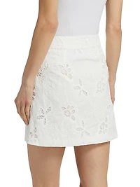 Dawn Lace Cotton A-Line Miniskirt