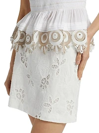 Dawn Lace Cotton A-Line Miniskirt