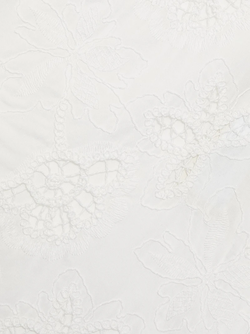 Dawn Lace Cotton A-Line Miniskirt